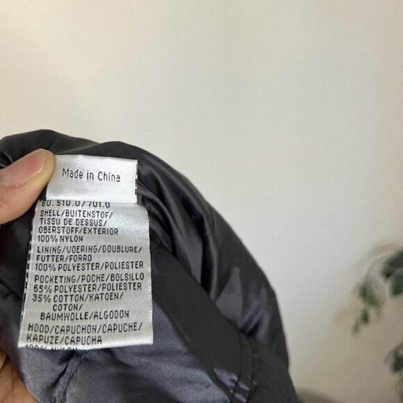 CREENSTONE JACKET COAT Concealed Hood Fitted Gray Padded Zip Pockets 34 Small - Picture 6 of 7